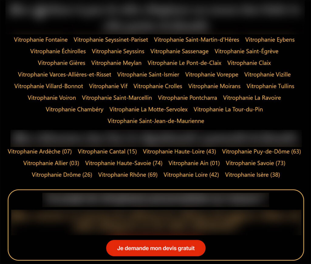 Internal linking window decal rank and rent WPCityPages France